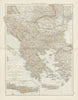 Balkan Peninsula. Turkish Empire. East Rumelia Greece Servia. THE TIMES 1900 map