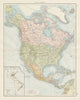 North America showing railways. Inset negro distribution. THE TIMES 1900 map