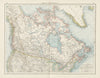 British North America. Canada. THE TIMES 1900 old antique map plan chart