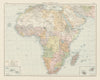 Colonial Africa. British German French Spanish Portuguese Italian TIMES 1900 map