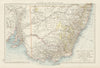 Victoria & New South Wales showing goldfields. Australia. THE TIMES 1900 map