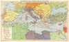 WW2 MEDITERRANEAN Naval Bases. Axis Vichy France. Italian Albania 1942 old map