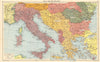 WORLD WAR 2. Italian Istria Zara Lagosta Dodecanese Albania. Balkans 1942 map