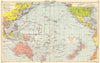 WW2 Pacific Ocean. Japanese-occupied China Indochina Philippines 1942 old map