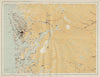 Norway Norge settlements. Haugesund Bergen. Telemark Hordaland 48x62cm 1950 map