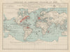FRENCH COLONIES & TRADING POSTS 1683. Colonies et comptoirs Français 1929 map