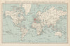 FRENCH COLONIES & établissements Français en 1870. Planisphere 1929 old map