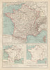 FRANCE Communications radiotélégraphiques. Lignes aériennes. Air routes 1929 map