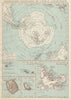 FRENCH ANTARCTIC Terres australes françaises Crozet Amsterdam Kerguelen 1929 map