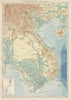 COLONIAL FRENCH INDOCHINA. Indochine française. Physique. Physical 1929 map