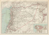 FRENCH COLONIAL SYRIA LEBANON Syrie Liban français Damascus Beirut plan 1929 map