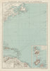 FRENCH AMERICAS. Colonies Françaises d' Amerique. St-Pierre et Miquelon 1929 map