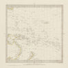AUSTRALASIA, POLYNESIA & PACIFIC OCEAN on Gnomonic Projection. SDUK 1844 map