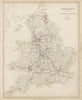 ENGLAND with its Canals and Railways. Wales. SDUK 1844 old antique map chart