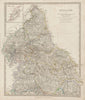 ENGLAND NORTH.Yorkshire Cumbs Lancs Durham Northumbs;Isle of Man SDUK 1844 map