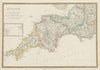 ENGLAND SOUTH WEST Cornwall Devon Somerset Dorset Scilly Isles. SDUK 1844 map