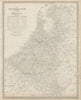 NETHERLANDS & BELGIUM. Railways in use & under construction. SDUK 1844 old map