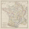 FRANCE with pre-revolutionary Provinces. Original hand colour SDUK 1844 map