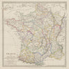 FRANCE with pre-revolutionary Provinces. Original hand colour SDUK 1844 map