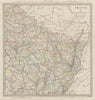 FRANCE N EAST. Champagne Alsace Lorraine Picardie Bourgogne Nord SDUK 1844 map