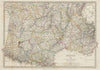 FRANCE STH.Aquitaine Pyrénées Provence Languedoc Rhône Auvergne SDUK 1844 map