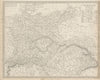 GERMANY general Map. Central Europe. Hungary. Population table. SDUK 1844