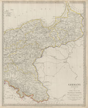 GERMANY DEUTSCHLAND.Eastern Prussian States.Silesia;Pomerania SDUK 1844 map