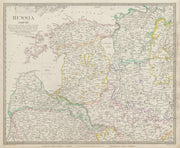 BALTICS Courland Vilna Estonia Livonia St Petersburg Vitebsk. SDUK 1844 map