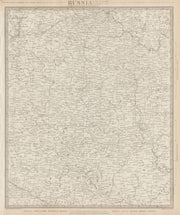 RUSSIA.Kalouga Kharkiv Ukraine Moskva Toula Kursk Riazan Voronej SDUK 1844 map