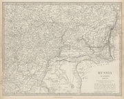 RUSSIA.Astrakhan Kostroma Viatra Perm Penza Saratov Kazan Tambor SDUK 1844 map