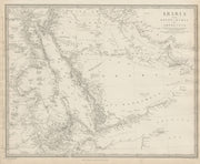ARABIA.Egypt,Nubia,Abyssinia.Persian Gulf;Red Sea.Eritrea Oman SDUK 1844 map