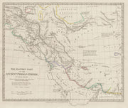 PERSIA (IRAN). Eastern part of the Ancient Persian Empire. Iraq SDUK 1844 map