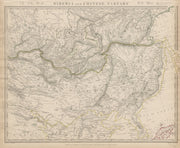 SIBERIA & CHINESE TARTARY Manchuria Mongolia Korea China East Asia SDUK 1844 map