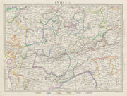 INDIA.Bundelkhand to Khandeish Berar.Gujerat. Goondwana Bhopal SDUK 1844 map