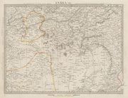 INDIA.Allahabad to Bay of Bengal.Bahar. Berar Orissa Ruttunpoor SDUK 1844 map