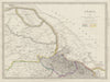INDIA & PAKISTAN Punjab Garhwal Lahore Sirhind Kashmir China. SDUK 1844 map