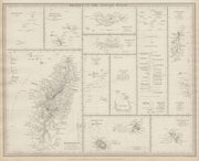 INDIAN OCEAN Madagascar Seychelles Maldives Mauritius Réunion. SDUK 1844 map