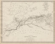 ANCIENT NORTH AFRICA.Mauritania Byzacium.Morocco Algeria Tunisia SDUK 1844 map
