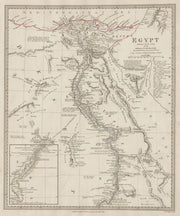 EGYPT & Nile valley. Pyramids monuments. Slave market. SDUK 1844 old map