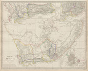 SOUTH AFRICA. Cape Town plan. District of George. Graham Town. SDUK 1844 map