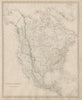 NORTH AMERICA.Texas Republic.Mexican California.Russian America SDUK 1844 map