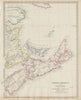 NOVA SCOTIA.& New Brunswick Quebec Prince Edward's Island.Canada SDUK 1844 map