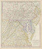 Pennsylvania New Jersey Maryland Delaware Virginia Chesapeake Bay. SDUK 1844 map