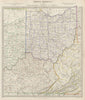 USA. Ohio & parts of Kentucky, Virginia & Indiana. Counties. SDUK 1844 old map