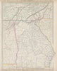 USA. Alabama Georgia Cherokee & Muscogee villages. TN SC NC FL. SDUK 1844 map