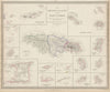 BRITISH WEST INDIES Jamaica Trindad Antilles Virgin Cayman Islands SDUK 1844 map