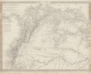 AMAZONIA.Showing "El Dorado?", missions & tribes. Brazil Ecuador SDUK 1844 map