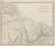AMAZONIA showing Indian tribes. Guyana Surinam Brazil. Recife. SDUK 1844 map