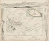 ANCIENT ATHENS. Αθήνα antique town city map plan. Acropolis. SDUK 1844 old