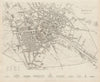 BERLIN antique town city map plan. Fortifications. Building profiles. SDUK 1844